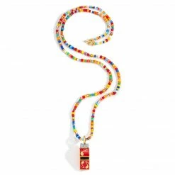 Aaron Basha Whistle On Colorful Beaded Necklace
