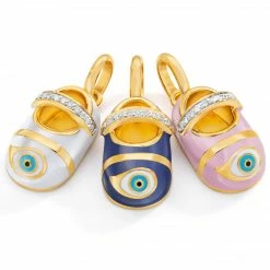 AB Corp. Vermeil Pink Mini Evil Eye Shoe