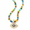 Aaron Basha 18K Yellow Gold Large Baguette Diamond Shaped Evil Eye Charm