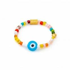 Aaron Basha Child's Blue Beaded Stretch Bracelet